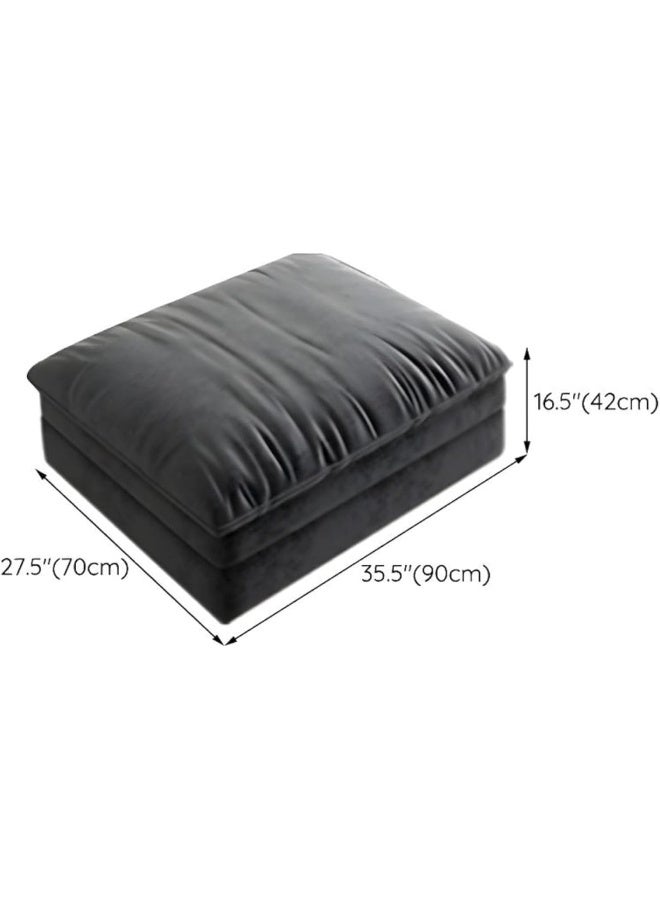 Zayn comforts Cushioned Back Leather Sectional Sofa Set â€“ Contemporary Comfort for Your Living Room (3 Seater Sofa With Ottoman) - Image 2