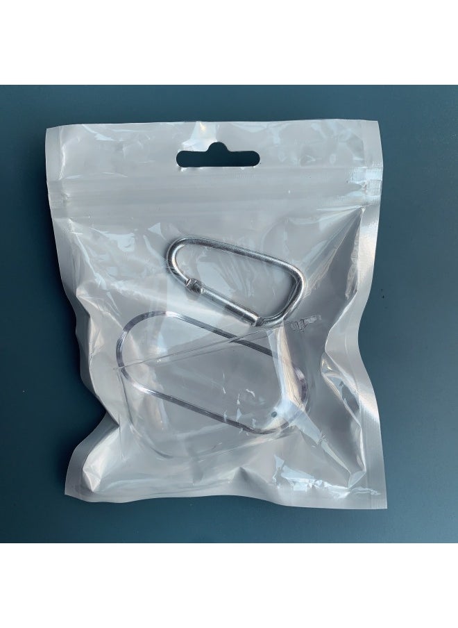 Generic - Tpu Material Suitable For Apple Airpods Protective Case Pro2 Earphone Case 3/4 Generation Transparent 5 Generation Diy Earphone Case-Color:Hard Shell + Buckle + Bag-Applicable Model:airpods 1/2 Generation (with Hanging Ears) - Image 1