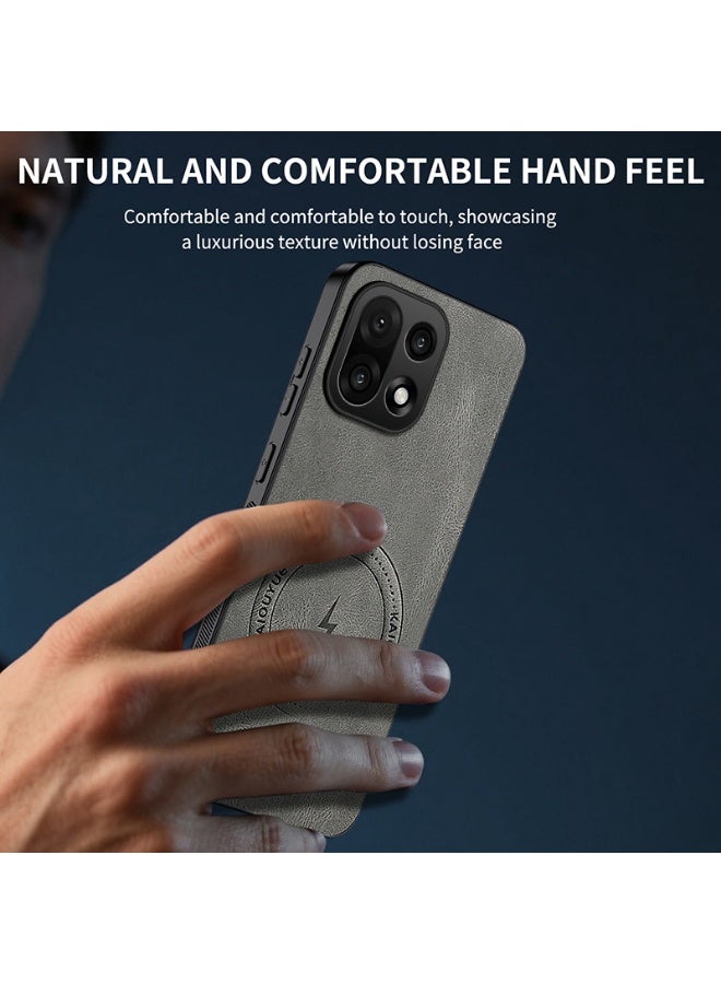 Case for Oneplus 15, Camera Lens Protection TPU Bumper Corners Shockproof Leather Back Cover Shell Compatible with MagSafe - Image 5