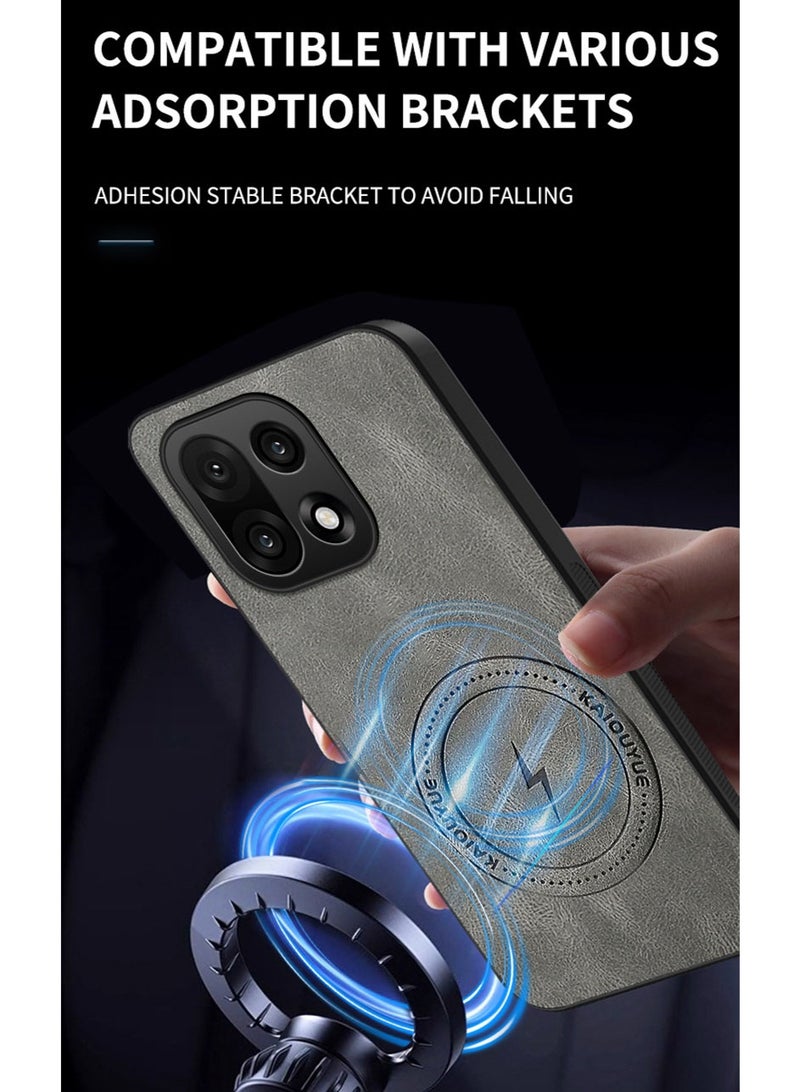 Case for Oneplus 15, Camera Lens Protection TPU Bumper Corners Shockproof Leather Back Cover Shell Compatible with MagSafe - Image 2