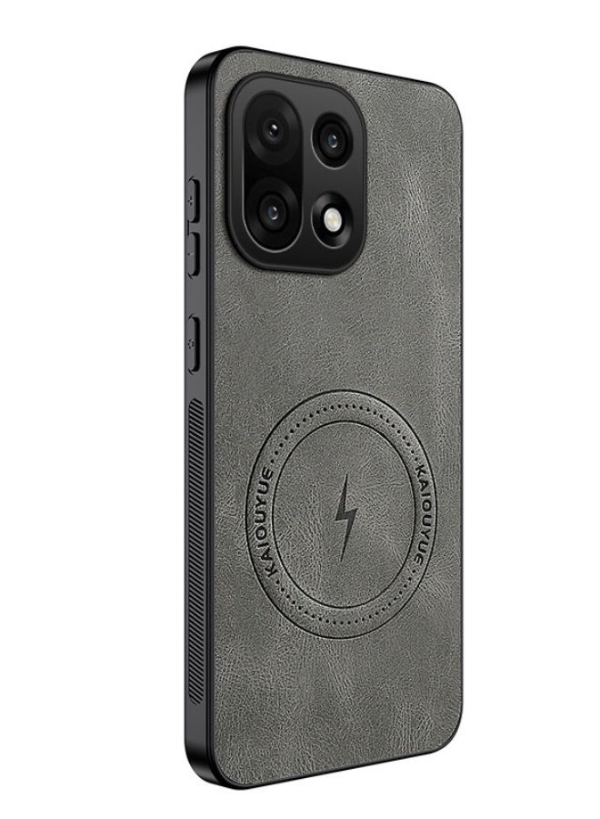 Case for Oneplus 15, Camera Lens Protection TPU Bumper Corners Shockproof Leather Back Cover Shell Compatible with MagSafe - Image 1