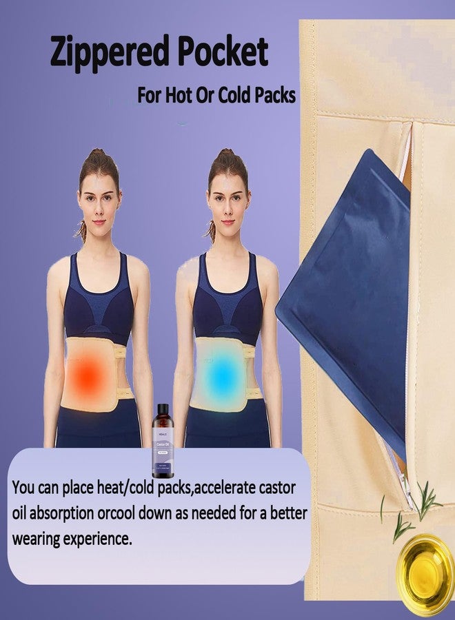 Healo, Castor Oil Pack Wrap, Castor Oil Pack Wrap Kit - 3.38 Oz with Reusable Wraps - For Stomach, Neck and Entire Body with Adjustable Elastic Straps (1 Bottole, 100ML - Image 5