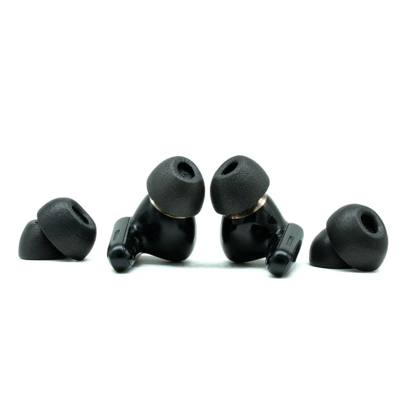 Comply TWo-220-C | Memory Foam Replacement Earbud Tips for Technics EAH-AZ100, Denon PerL Pro, Soundcore, CMF & More | Ultimate Comfort, Secure Fit, Superior Noise Isolation | Black, Medium (3 Pairs) - Image 3