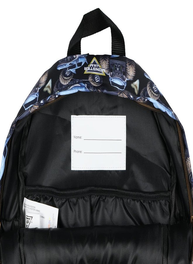 INTIMO Monster Jam Backpack Allover Megalodon Shark Monster Truck School Book Bag with Laptop Tech Sleeve - Image 4