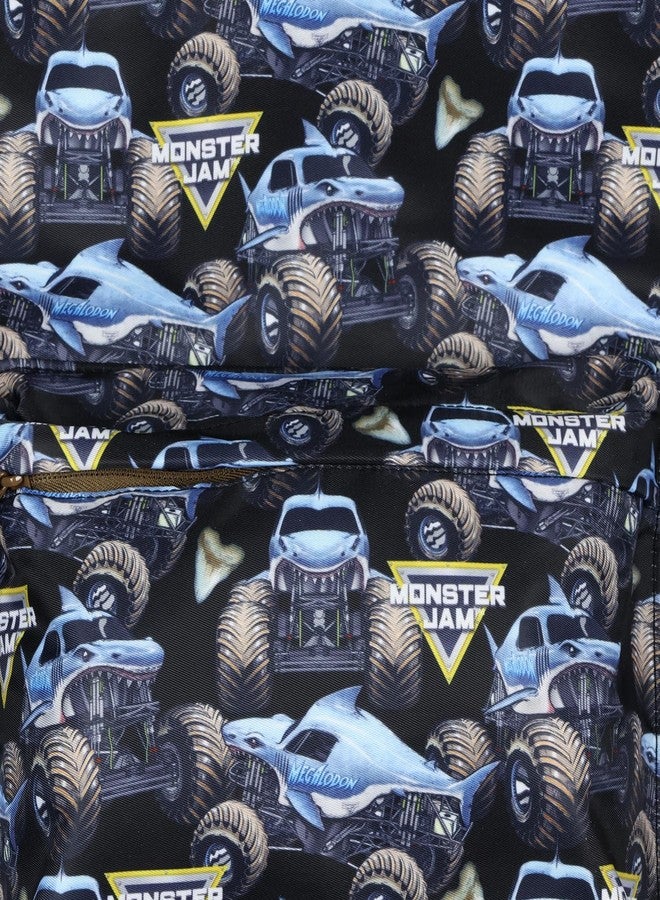 INTIMO Monster Jam Backpack Allover Megalodon Shark Monster Truck School Book Bag with Laptop Tech Sleeve - Image 3