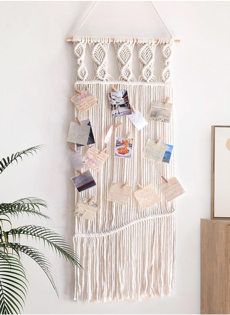 Antikiano - Hanging Photo Boho Wall Decor Macrame picture frames photo collage frame wall decor for teen girl gifts - Image 1