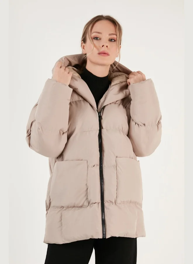 Lela  Lela Oversize Fit Hooded Puffer Coat Women's MONT 640Y047 for Women | Best Price UAE