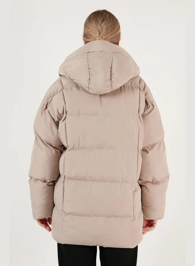 Lela  Lela Oversize Fit Hooded Puffer Coat Women's MONT 640Y047 for Women | Best Price UAE