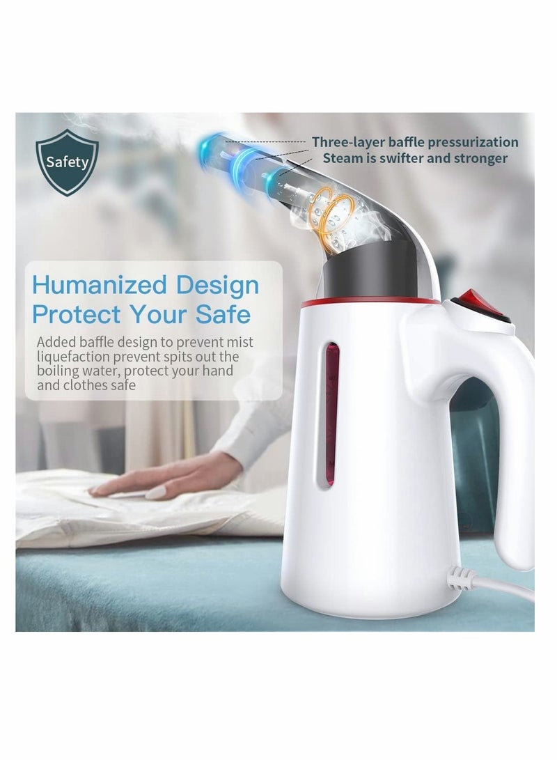 SYOSI Steamer for Clothes, Portable Travel Steamer Fast Heat-up in 45s for Clothes Handheld Garment Steamer Wrinkle Remover Fabric Steamer Iron, Suit for all fabrics silk cotton wool and linen ect - Image 4
