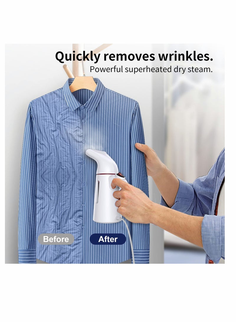 SYOSI Steamer for Clothes, Portable Travel Steamer Fast Heat-up in 45s for Clothes Handheld Garment Steamer Wrinkle Remover Fabric Steamer Iron, Suit for all fabrics silk cotton wool and linen ect - Image 2