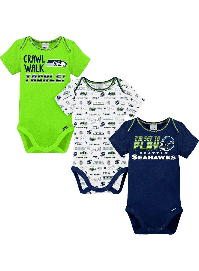 Gerber NFL Baby Boys 3 Pack Short Sleeve Bodysuit  - Image 1