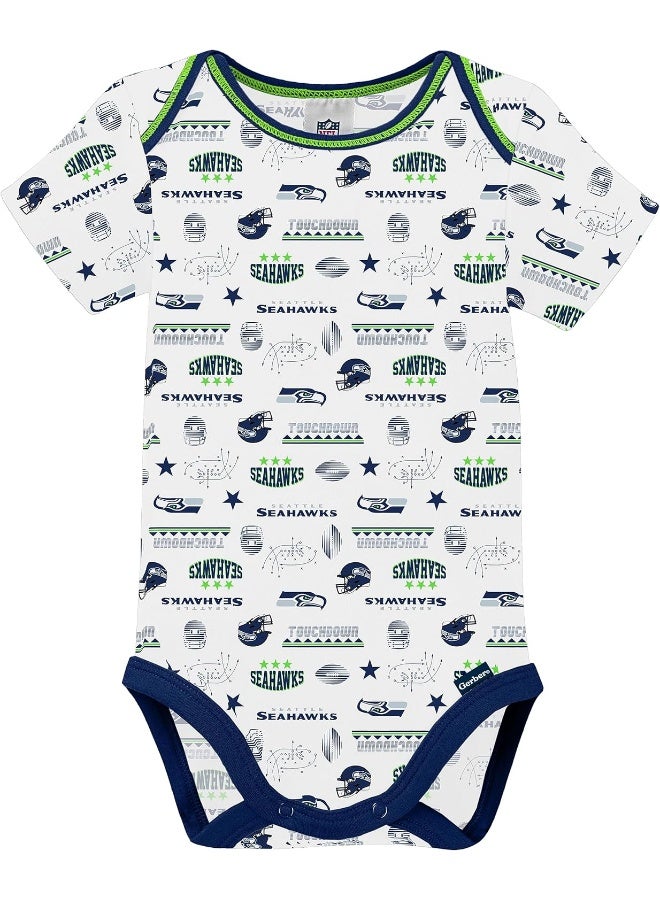 Gerber NFL Baby Boys 3 Pack Short Sleeve Bodysuit  - Image 2