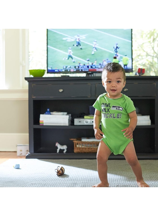 Gerber NFL Baby Boys 3 Pack Short Sleeve Bodysuit  - Image 5
