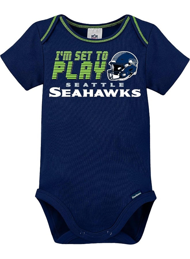 Gerber NFL Baby Boys 3 Pack Short Sleeve Bodysuit  - Image 4