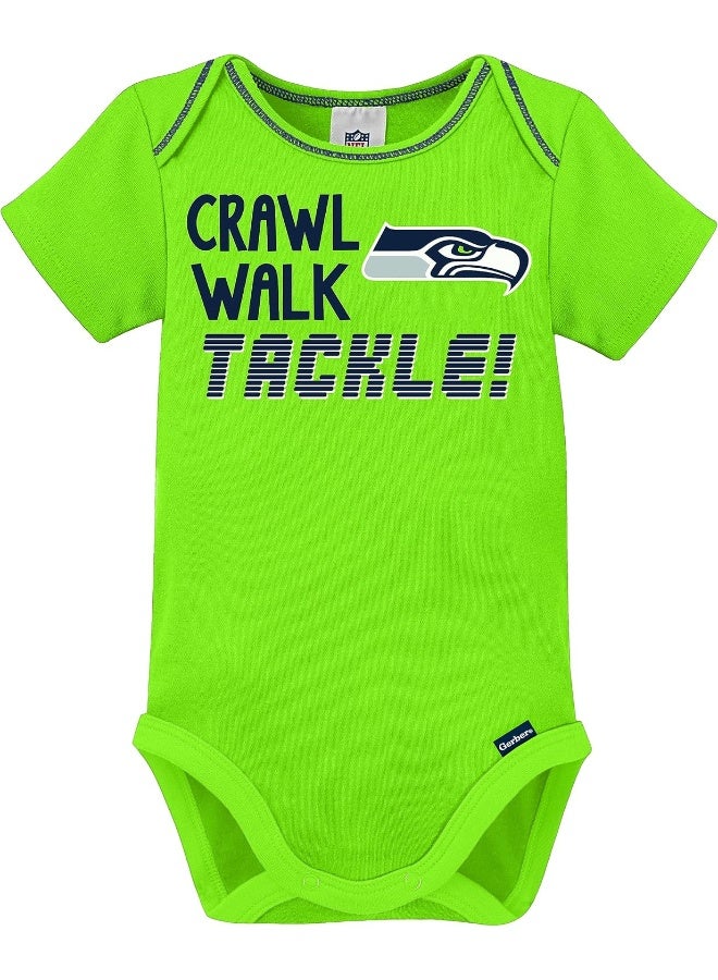 Gerber NFL Baby Boys 3 Pack Short Sleeve Bodysuit  - Image 3