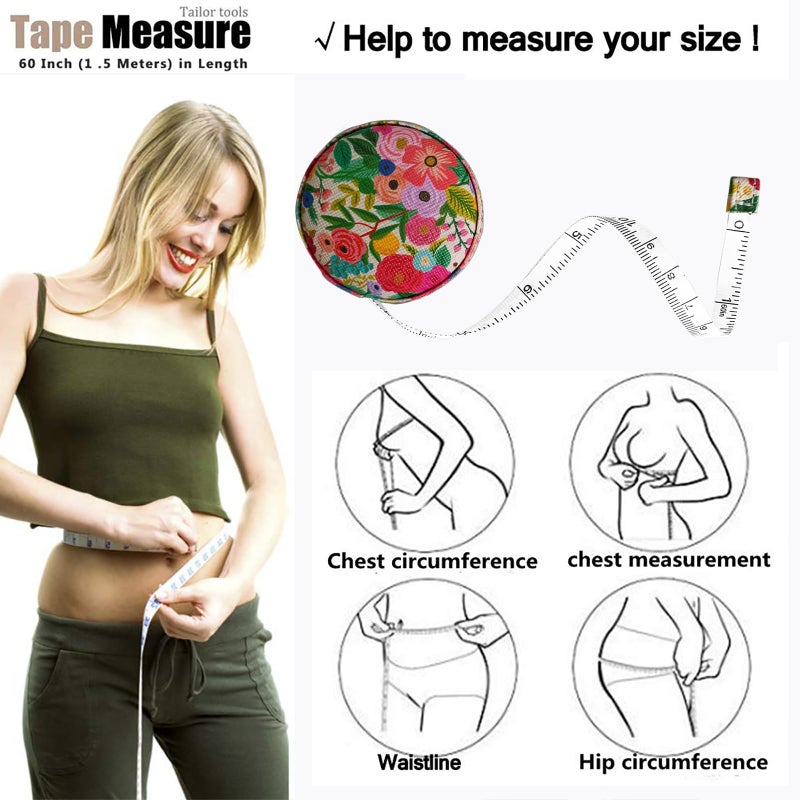 Z_جوده وثقه Tape Measure for Body Measuring Fabric Sewing Tailor Ruler Flexible Soft Pocket Small Mini Body Measurement Cloth Measuring Tape 60 Inch Premium Leather Retractable Tape Measure - Image 3