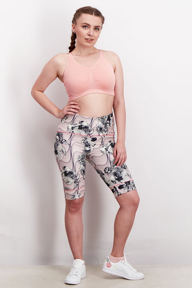 Tchibo سروال دراجات رياضي للنساء، مجموعة وردية - Image 4