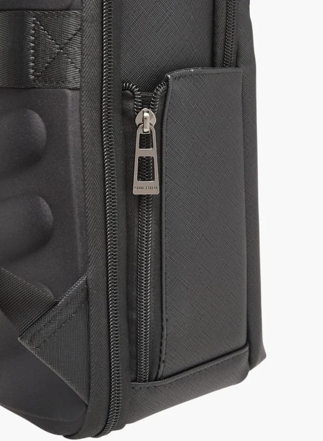 DUCHINI Solid Backpack With Zip Closure And Laptop Compartment - 39X29X8 Cm
