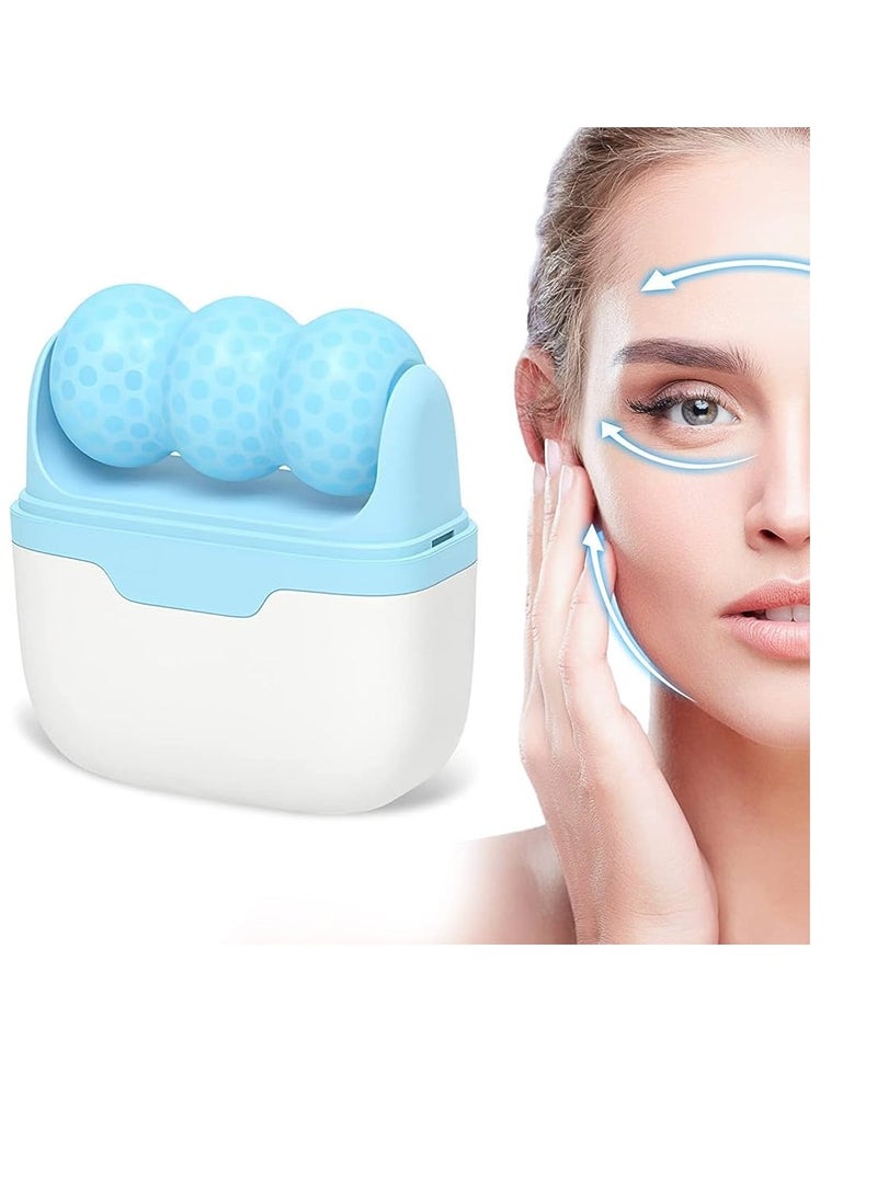 eBasket 2 in 1 Cooling Facial Massager Skin Care Tool Reduces Eye Puffiness and Skin Inflammation (Blue)  - Image 3