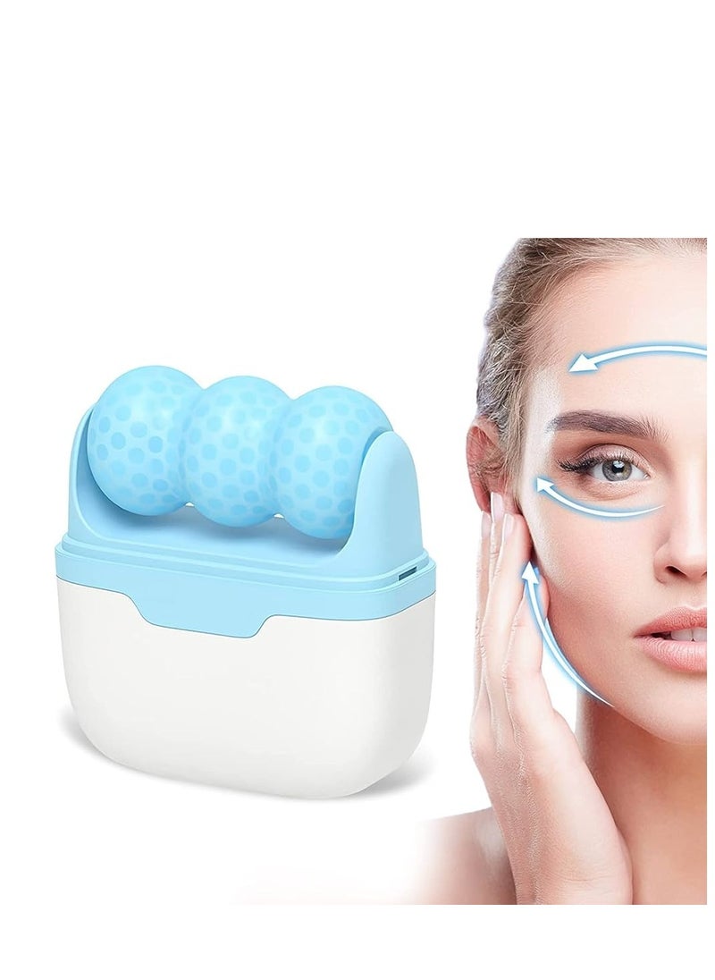 eBasket 2 in 1 Cooling Facial Massager Skin Care Tool Reduces Eye Puffiness and Skin Inflammation (Blue)  - Image 1