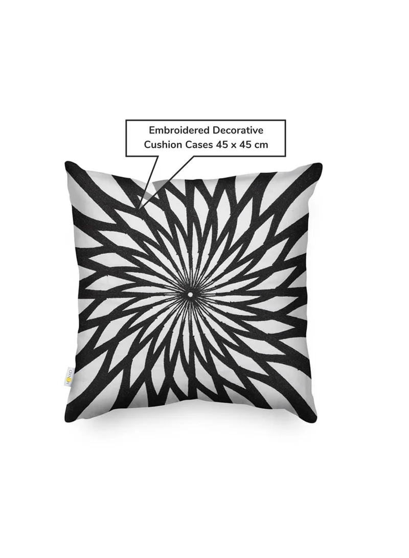 Donetella Decorative Cushion Cover Black/white 45 x 45Cm (Without Filler)