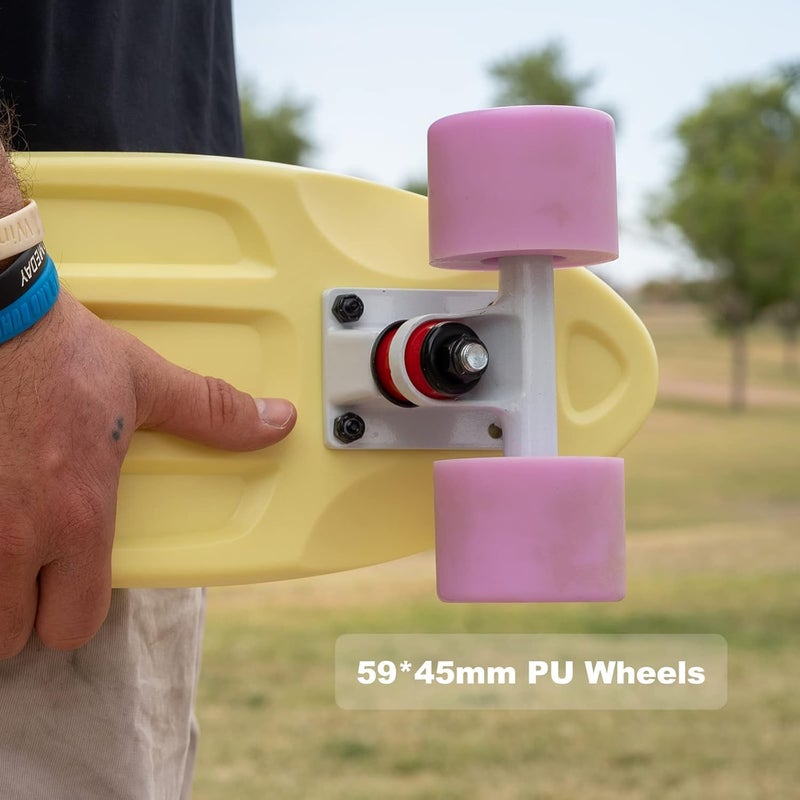 Playshion Mini Cruiser Skateboard for Kids, Beginners, and Adults - Lightweight and Portable 22 Inch Skateoard for Easy Riding - Supports Up to 300 lbs - Image 4