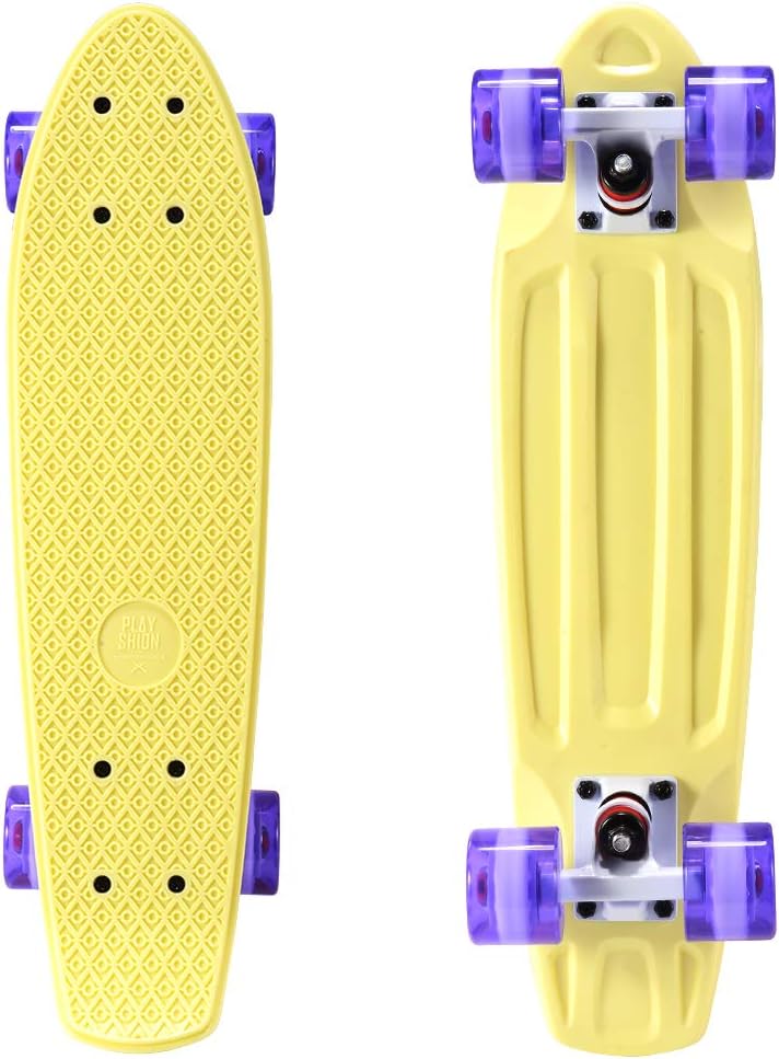 Playshion Mini Cruiser Skateboard for Kids, Beginners, and Adults - Lightweight and Portable 22 Inch Skateoard for Easy Riding - Supports Up to 300 lbs - Image 1
