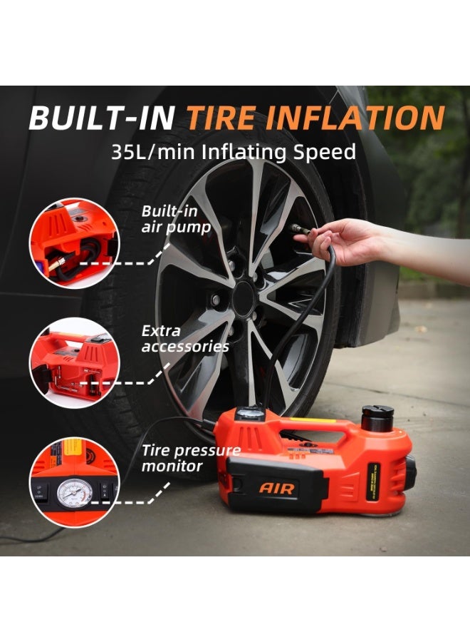 MUNTAQI Electric Car Jack 12V – Portable Hydraulic Floor Jack for Car SUV, Quick Lifting Heavy-Duty Auto Jack with Safety Lock, Compact Electric Jack Kit for Tire Change & Emergency Use - Image 3