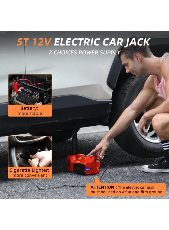 MUNTAQI Electric Car Jack 12V – Portable Hydraulic Floor Jack for Car SUV, Quick Lifting Heavy-Duty Auto Jack with Safety Lock, Compact Electric Jack Kit for Tire Change & Emergency Use - Image 4