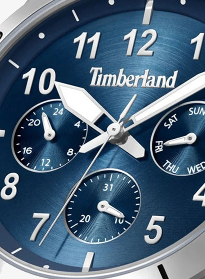 Timberland  Men's Ashmont Blue Dial Tan Leather Strap Analog Watch Mens 44mm for Men | Best Price UAE