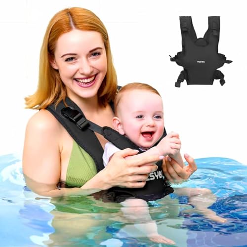 YESYBC Baby Carrier DualUse Adjustable Baby Sling Support Infant Chest Holder with Drawstring Backpack for Newborn to Toddler 1333 lbs Swimming Pool Beach Land Black - Image 1