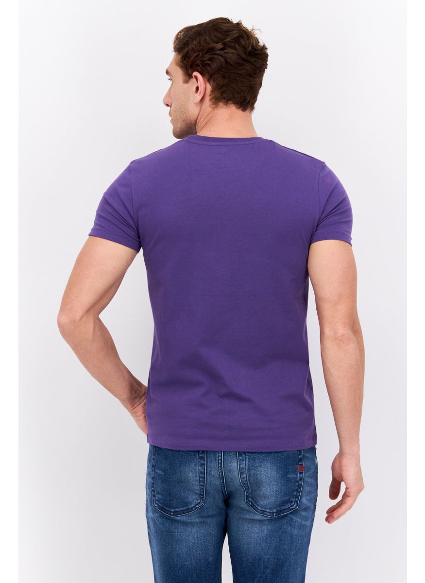 Men Crew Neck Short Sleeve Graphic Print  T-Shirt, Purple - pzsku/Z0C5D42252B9D6366C7F1Z/45/_/1731939814/8250287a-0fc6-48bd-84d5-3863d7420cd5