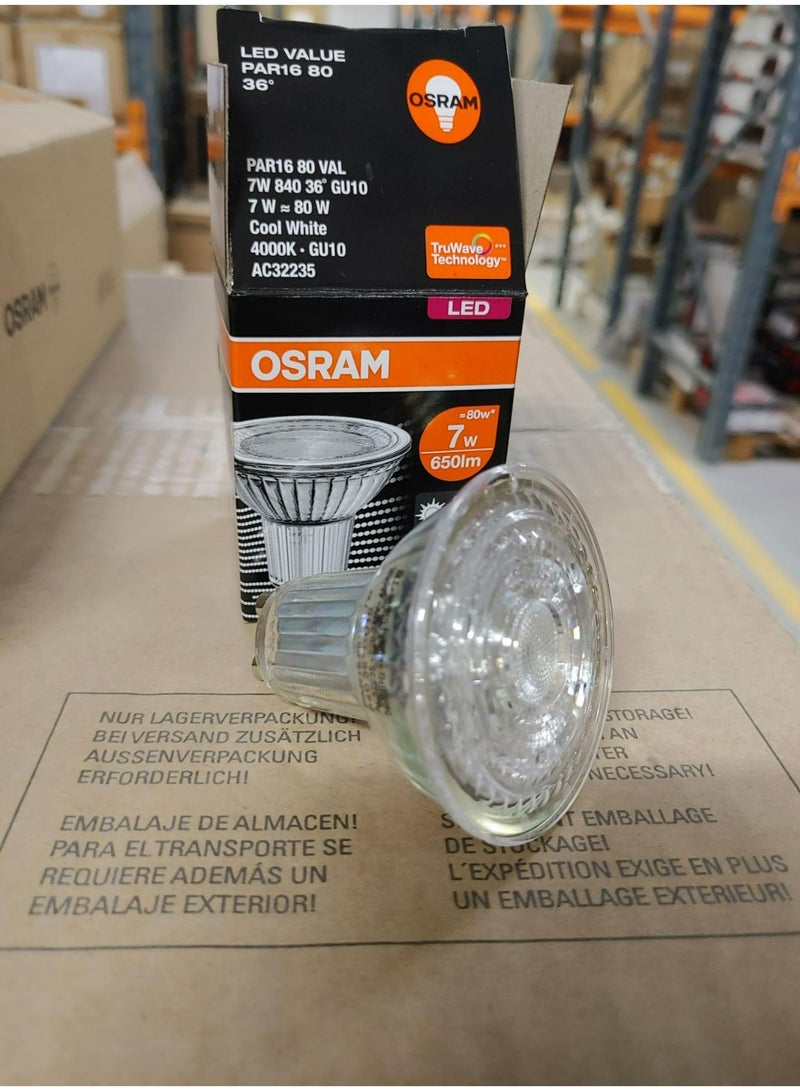 OSRAM GU10 LED Bulb PAR16 36 Degree 7W Cool White Lamp 4000K Spot Light Non Dimmable - Image 4