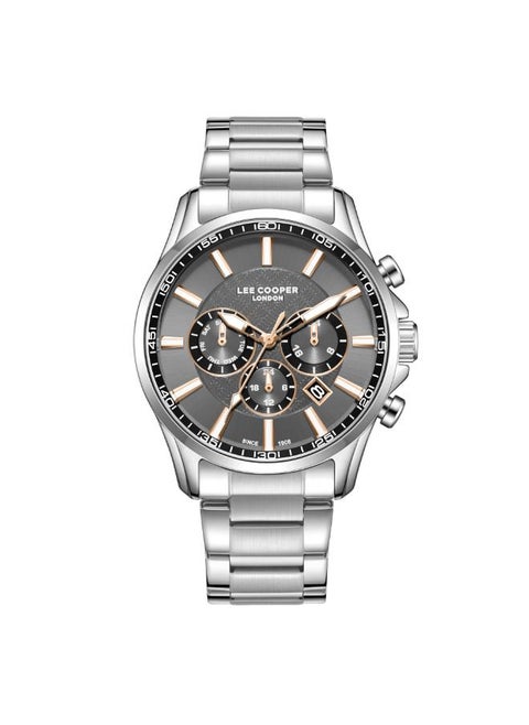 Men's Multi Function Display Watch With Silver Metal Strap - LC08149.360