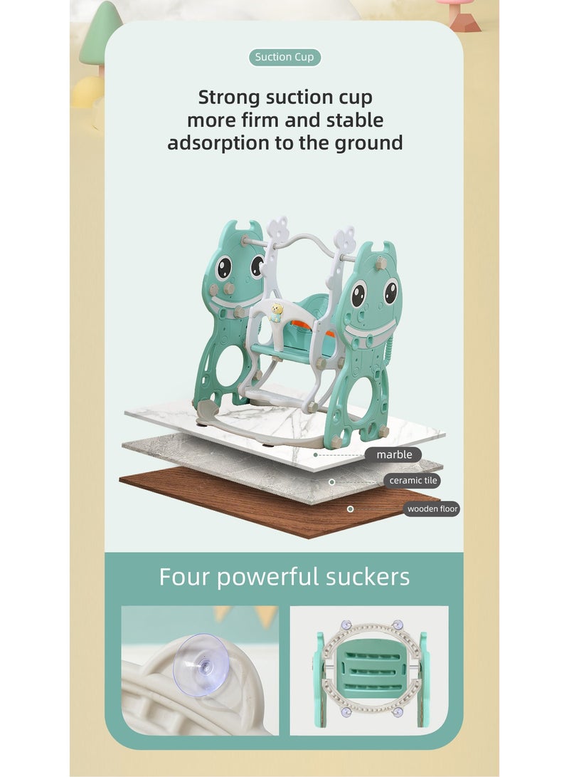 فول جوي مجموعة زحليقة وأرجوحة مع حلقة كرة سلة 3*1 للأطفال،مجموعة ملعب داخلي وخارجي للأطفال الصغار،مجموعة ألعاب تسلق للأطفال - Image 4