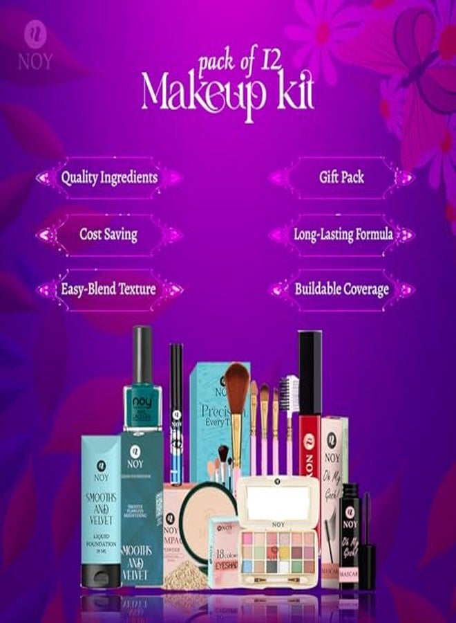 Noy Everyday Makeup Kit Ideal For Karwa Chauth, Diwali, Navratri, And All Festivals Ideal Gift For Anniversaries & Birthdays Pack Of 12 - Image 4