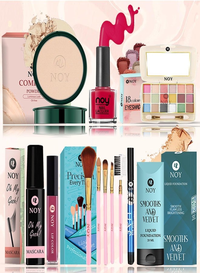 Noy Everyday Makeup Kit Ideal For Karwa Chauth, Diwali, Navratri, And All Festivals Ideal Gift For Anniversaries & Birthdays Pack Of 12 - Image 1