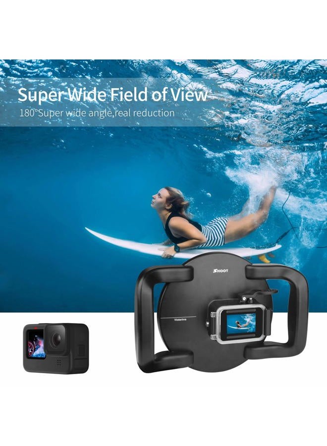 Shoot Dome Port for GoPro Hero 13/12/11/10/9 Black - Upgraded Coating Film for Anti-Scratch, Dual Handle Stabilizer Floating Grip, Overall Waterproof Case - Shoot Over Underwater Photos/Videos - Image 4