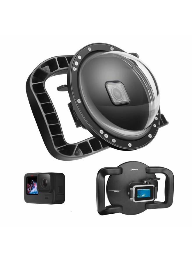 Shoot Dome Port for GoPro Hero 13/12/11/10/9 Black - Upgraded Coating Film for Anti-Scratch, Dual Handle Stabilizer Floating Grip, Overall Waterproof Case - Shoot Over Underwater Photos/Videos - Image 1