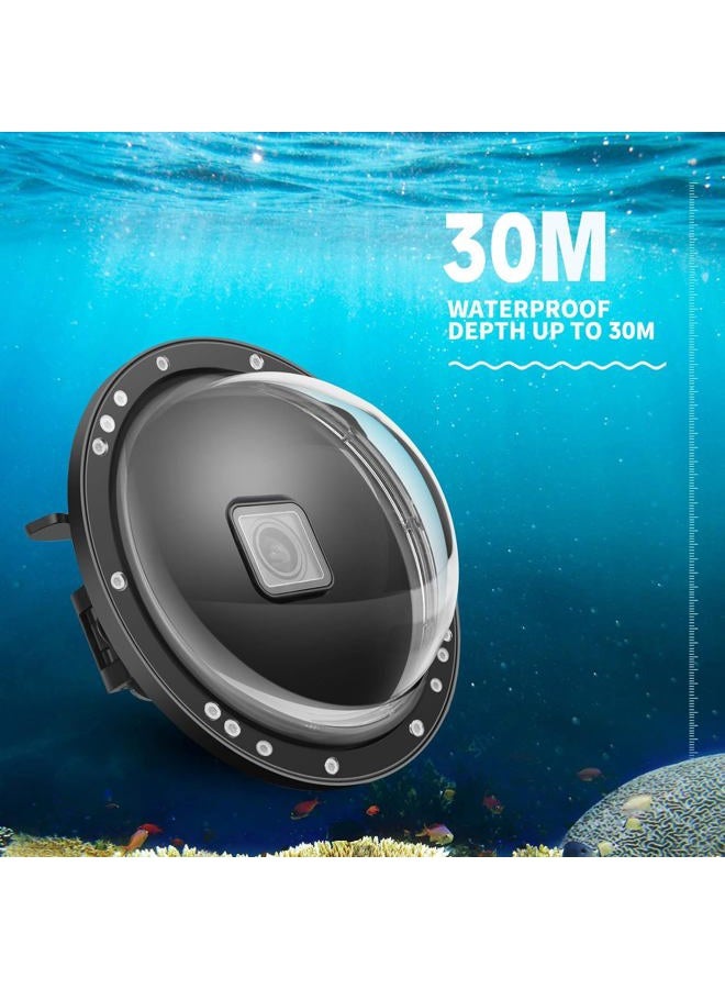 Shoot Dome Port for GoPro Hero 13/12/11/10/9 Black - Upgraded Coating Film for Anti-Scratch, Dual Handle Stabilizer Floating Grip, Overall Waterproof Case - Shoot Over Underwater Photos/Videos - Image 5