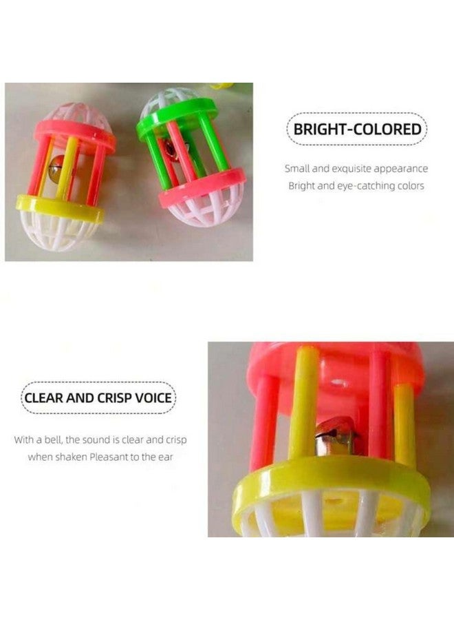 بت كرة لعبة قطط مع جرس، لعبة قطط للحيوانات الأليفة، كرة جرس قطط مع جرس كرات جلجل للقطط الصغيرة، ألعاب قطط بلاستيكية كرات جلجل مطاردة... - Image 4