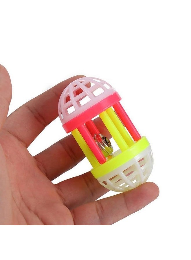 بت كرة لعبة قطط مع جرس، لعبة قطط للحيوانات الأليفة، كرة جرس قطط مع جرس كرات جلجل للقطط الصغيرة، ألعاب قطط بلاستيكية كرات جلجل مطاردة... - Image 2