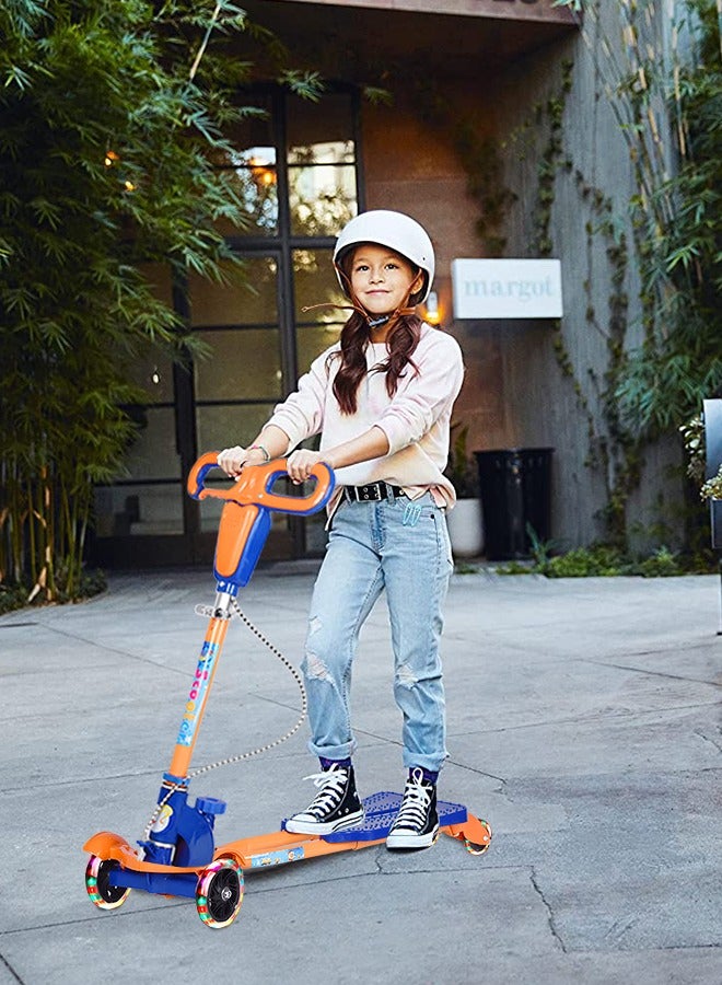 دوركو سكوتر أطفال بمقبض قابل للتعديل ومزود بمكابح يدوية وعجلات مزدوجة مع عجلات LED مضيئة. - Image 3