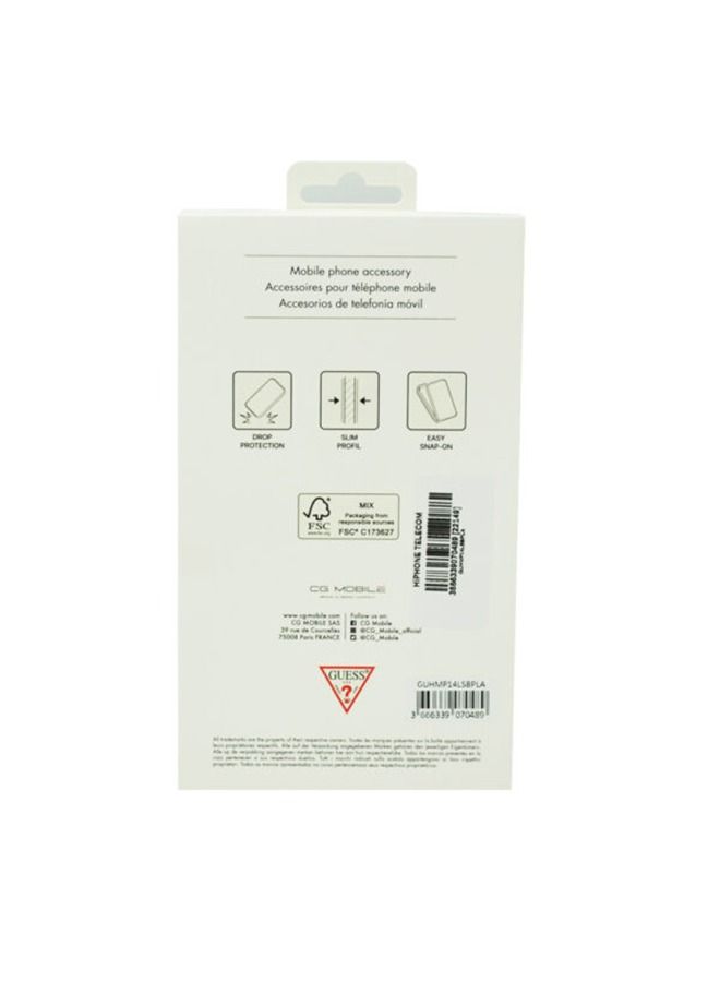 GUESS Magsafe Liquid Silicone Logo Hard Case For iPhone 14 Pro Plate Kaki - Image 3