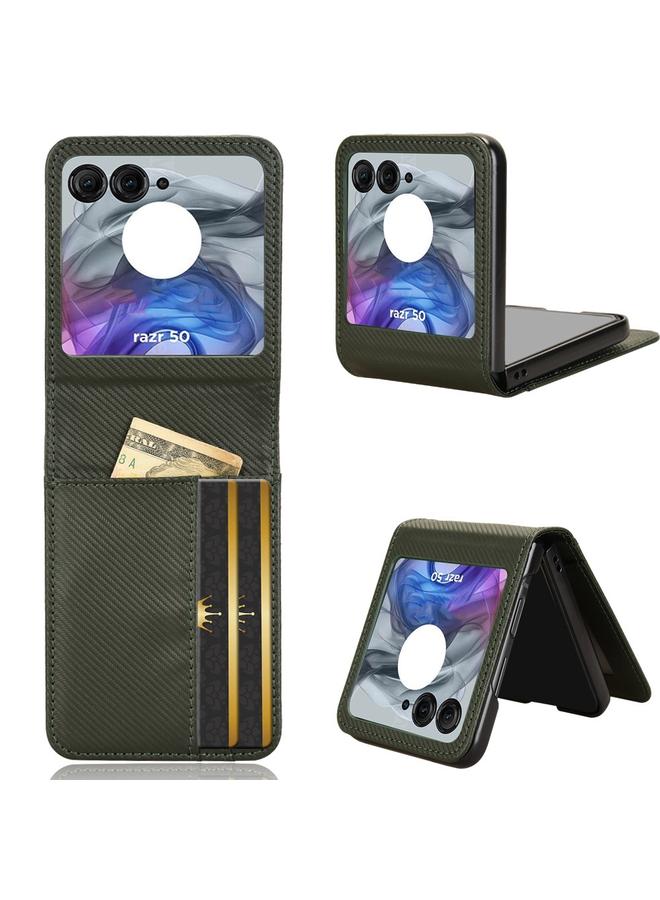 اس-توب جراب لهاتف Motorola Moto Razr 50 مزود بفتحة للبطاقات من الجلد الصناعي وغطاء لهاتف الكمبيوتر الشخصي - Image 1