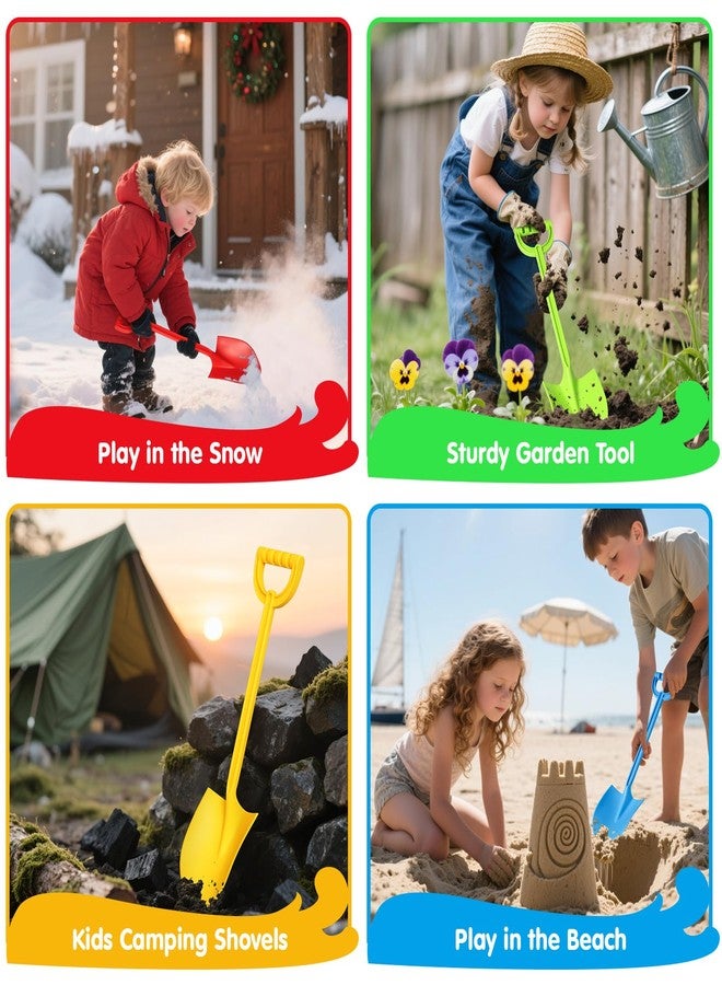 Dsmile 4PCS Beach Sand Shovels for Kids,15 inch Travel Beach Toys Colorful Shovel for Kids Outdoor Digging,Play Sandbox Toys - Image 4