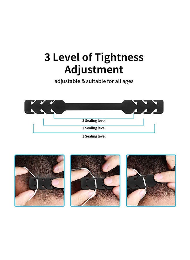 NIBEMINENT 10 Pieces Adjustable Silicone Anti-Slip Mask Strap Extender Hook - Image 2
