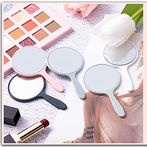 Vinsot 50 Pieces Handheld Mirror Small Hand Mirror Bulk with Handle Plastic Travel Makeup Cosmetic Compact Portable Vanity 3.94 x 2.16 Inch for Women Men Girls Kids Daily DIY Use(50 Pieces) - Image 4