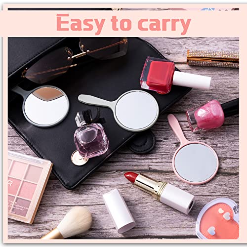 Vinsot 50 Pieces Handheld Mirror Small Hand Mirror Bulk with Handle Plastic Travel Makeup Cosmetic Compact Portable Vanity 3.94 x 2.16 Inch for Women Men Girls Kids Daily DIY Use(50 Pieces) - Image 3
