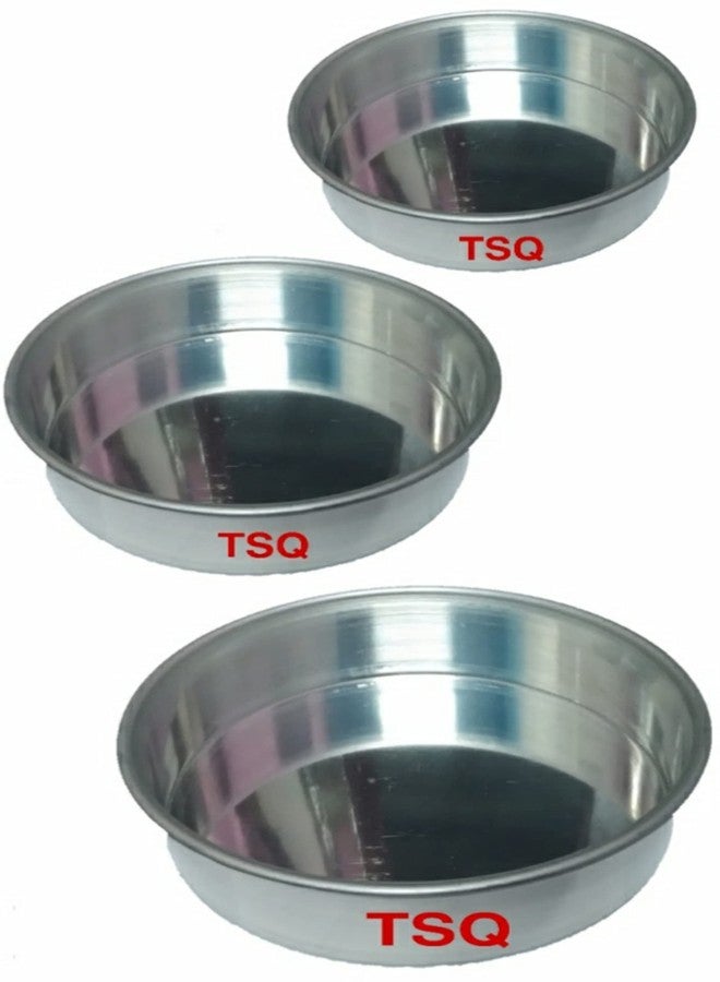 TSQ KITCHENWARE أدوات مطبخ TSQ: 3 أنواع من قوالب الكيك المستديرة المصنوعة من الألومنيوم بأحجام 6 و7 و8 بوصات - للاستخدام في الأفران - Image 1